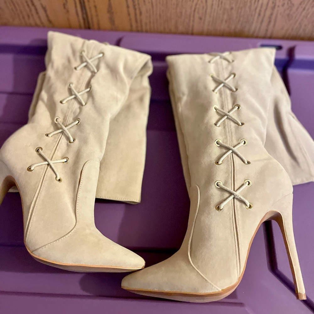 Brand new tan knee boots